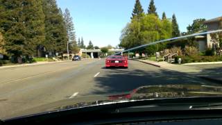 Ferrari F40 with Tubi exhaust acceleration on highway