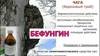 БЕФУНГИН - уникальный препарат из ЧАГИ, разработан в СССР в 50-х годах  / Фролов Ю.А.