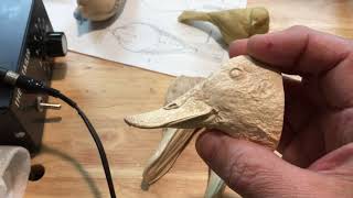 Detailing a Bird Part 3 Wood Carving