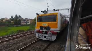 Hasnabad Local Arrives and Departs Bidhannagar Rd On An Dull Afternoon | #trainvideos #localtrains