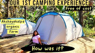 Camping for 1st time experience|Akshayakalpa| BUDGET Farm Stay|Detailed guide|Weekend Getaway