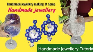 Diy handmade Jewellery / Easy Beaded Earrings / DIY jewellery making at home #jewellery #handmade