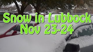 First Snow this Year Lubbock Texas Nov 23-24, 2013