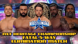 NXT Heritage Championship Fatal 5 Way Match | NXT WRESTLEMANIA IV | CAW UNIVERSE MODE | WWE2K23