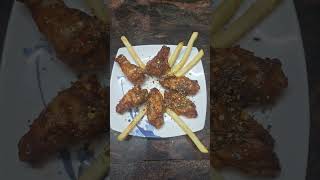 B B Q chicken wings  .... chicken wings .... hot and spicy  .... frozen #leofoodmaker  #shorts