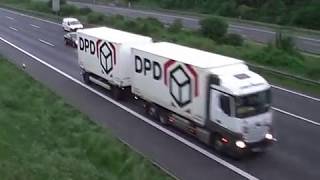 Die Paket LKW auf der A2