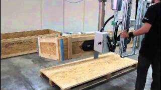 Building a packing case with a manipulator