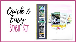 Quick & Easy Design | 12x12 Scrapbook Layout | February Stash Kit