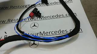 Mercedes S-class lower engine harness repaired. Before and after