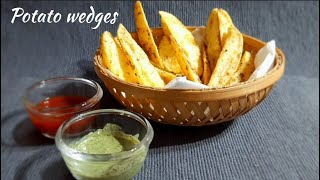 potato wedges recipe | potato wedges recipe without oven | potato wedges at home