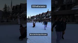 Skating into 2024 like a pro... or maybe not! 🤣 #NewYearResolutions #happynewyear #memes #parkcity