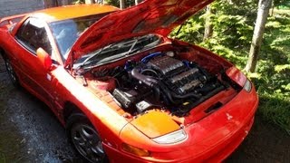 Mitsubishi GTO / VR4 twin turbo exhaust sound and revs