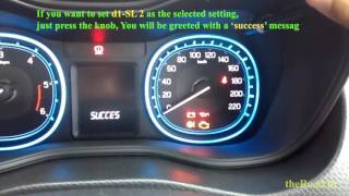 Maruti Vitara Brezza Settings Mode in Information Display