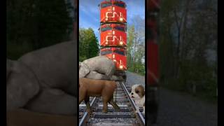 Elephant vs 3 Headed Train - Funny vfxmagic video#shorts#viral#trending#elephant#3 headedtrain#omvfx