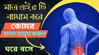 ৫ বেস্ট কোমর ব্যথার এক্সারসাইজ / Back Exercises At Home in Bangla / Best 5 Exercises For Back Pain