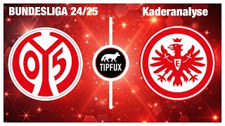 Bundesliga 2024/25 1.FSV Mainz 05–Eintracht Frankfurt: Wer hat den besseren Kader?