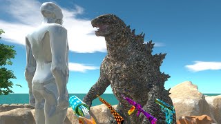 FPS AVATAR vs GODZILLA FIGHT FOR THE TREASURE - Animal Revolt Battle Simulator