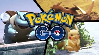 POKEMON GO - MY FIRST GYM BATTLE!!! Evolve, rekt other gym!