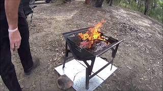 Awesome #OzLocka Tall Boy fire pit REVIEW video S2 Ep 2 June 2019 #stresslesscampmore !