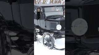 Skiing behind a 1926 Ford Model T Snowmobile!