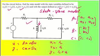 State Space Model representation of electrical circuit