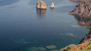 Panoramica di Mare Tirreno e Mediterraneo - Italia, Sardegna, Iglesias, Nebida