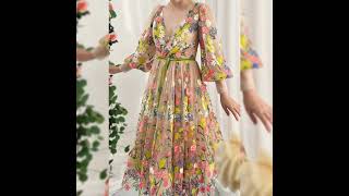 floral print frock dress for  womens#ytshorts #youtubeshorts #trending #viralvideo🎀🎁