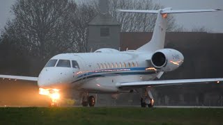 ✈ Embraer Legacy 650 D-AHOS Start up & Departure from London Southend!