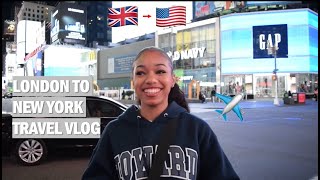 LONDON TO NEW YORK VLOG QUICK TRIP WITH DA SIS✈️ | TIMES SQUARE | LHR - JFK