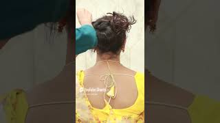 Saree Hairstyle for Girls #shorts #ytshorts #hairstyle #hair #sareehairstyle