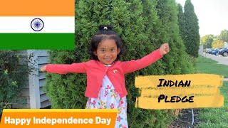 Indian pledge by nearly 3 year old baby Natchathira living in America #shorts