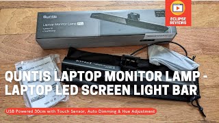 Quntis Laptop Monitor Lamp - Laptop LED Screen Light Bar USB Powered 30cm, Auto Dimming