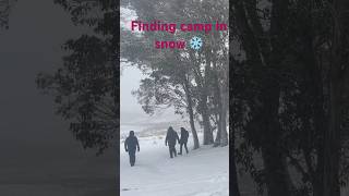 Finding a home in the Snow #camping #youtubeshorts #viral #fyp