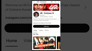 Ronaldo ka YouTube channel official || #shorts #viralshorts #youtubeshorts