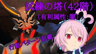 再【テイルズオブアスタリア】試練の塔４２階（有利属性：闇）行動パターン記載