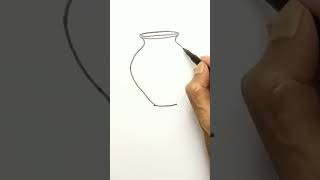 How to draw a vase easy for beginners #drawing  #shorts