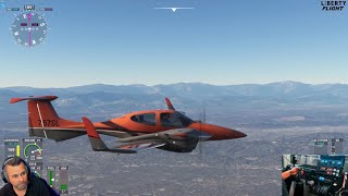 Update  Diamond DA-42  COWS From KLAX to KHMT flight 1 Hour  (508) #msfs