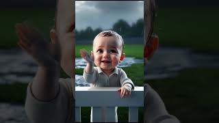 Baby enjoying rain #consciousness #baby #lifechangingchoices