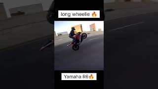 crazy Wheelie on yamaha R6 🔥😱