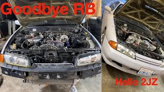 R32 Skyline 2jz swap, saying goodbye to the rb20