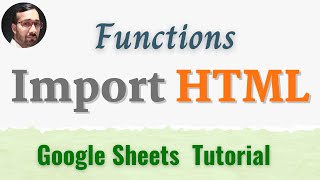 Import HTML function in google sheets | import HTML formula in google sheets