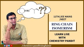 Ring Chain Isomerism | Types of Structural Isomerism for 11th, JEE and NEET | Chemistry Pandit Singh