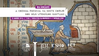 A cozinha medieval da gente comum nos seus utensílios habituais