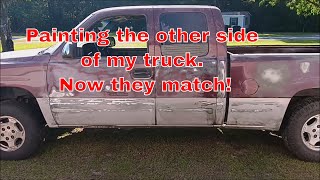 Painting half My Truck, 1 piece at a time Part 2