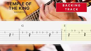 ( Guitar Backing Track ) Temple Of The King - Rainbow  | SUPER EASY Fingerstyle Guitar Lesson