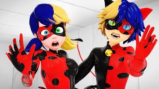 Miraculous The Ladybug - Cat Noir Transformation!(Garten of Banban 5 Animation!)