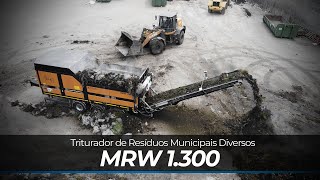 TRITURADOR DE RESÍDUOS DIVERSOS MÓVEL À DIESEL - LINHA MRW1.300