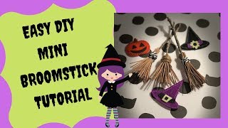 EASY DIY BROOMSTICK CRAFT TUTORIAL/HALLOWEEN/HAPPY MAIL IDEA