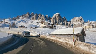 PASSO GARDENA scenic drive 🇮🇹 Dolomites Italy