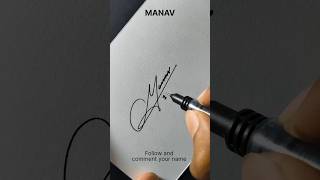 manav name signature style #signature #signoartist